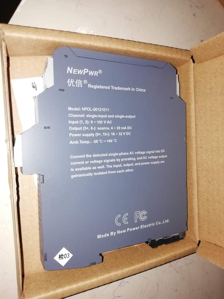 NPDL-00121011 NEWPWR signal converter transmitter In stock
